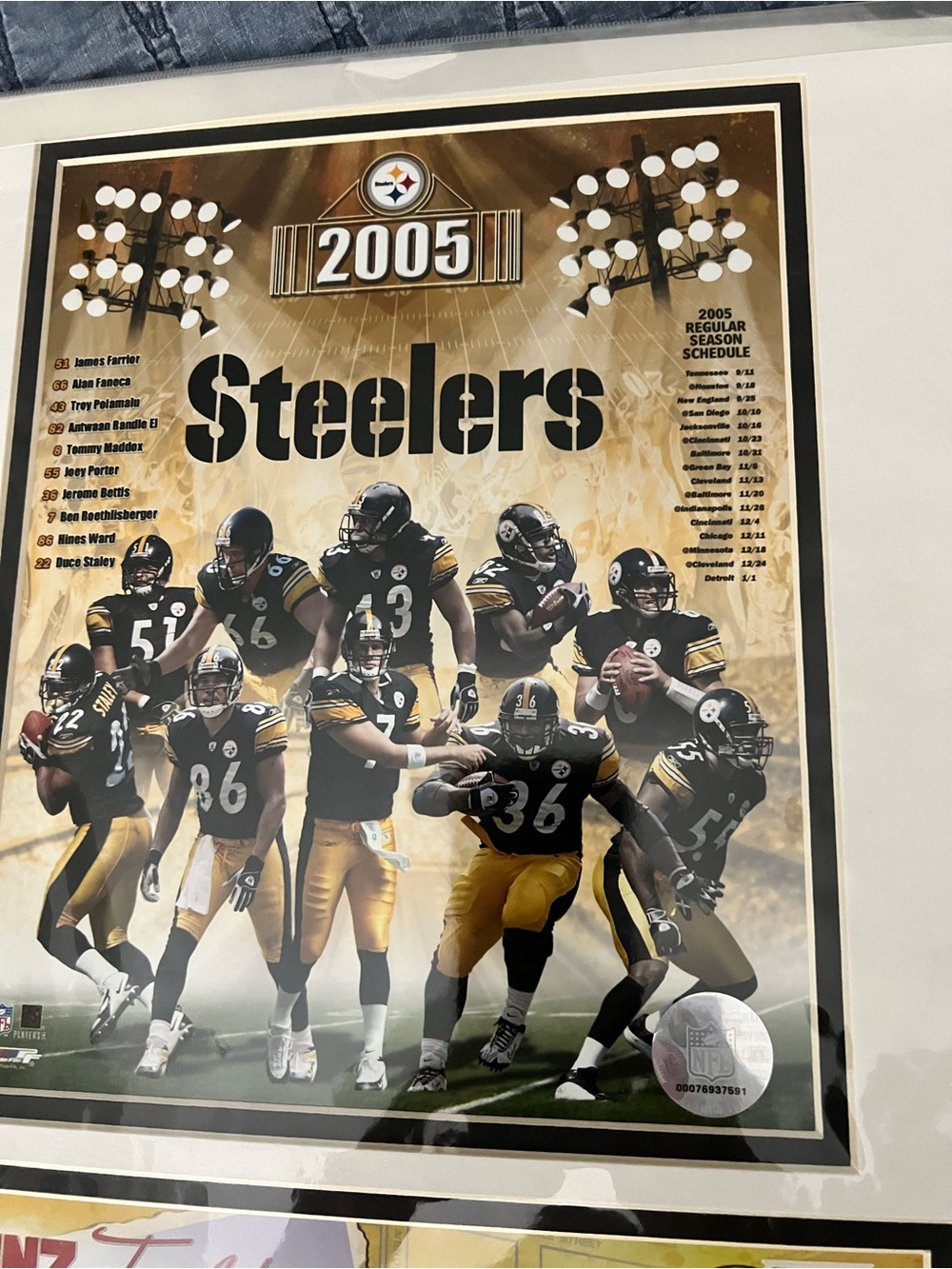 2005 Pittsburgh Steelers Team Poster - Black & Gold